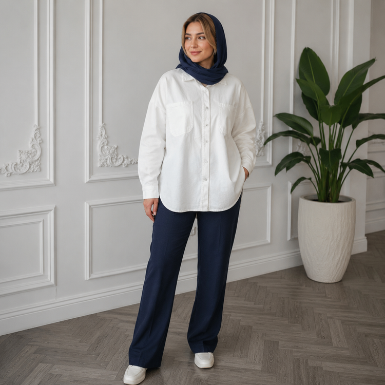 مانتو شکت کتان اسپرت دخترانه (مدل CHIC)