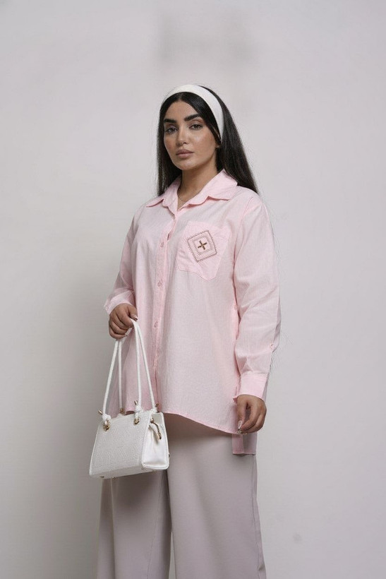 شومیز انین صددرصد پنبه گلدوزی